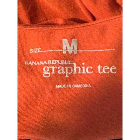 Banana Republic orange whale graphic short sleeves t shirt size medium - Picture 3 of 9